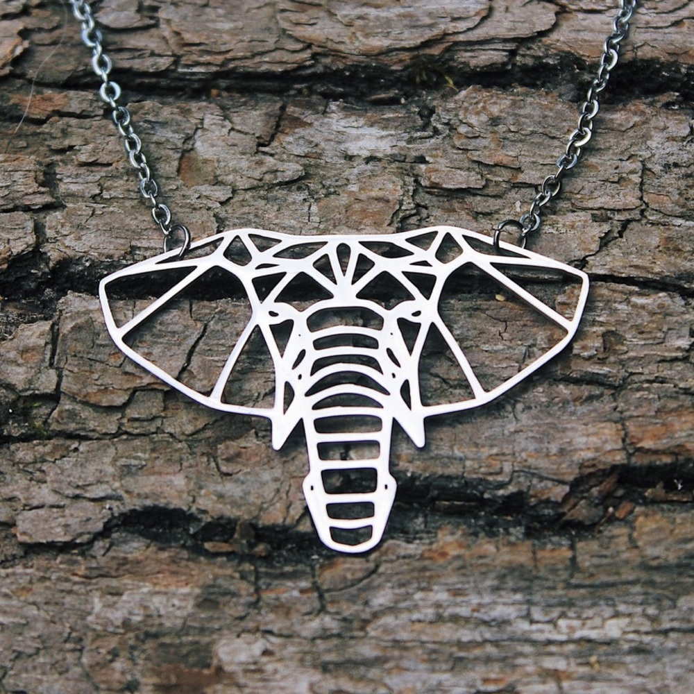Geo Elephant Necklace